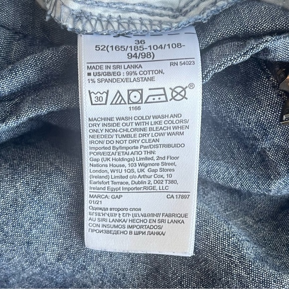 GAP Cotton Blue Essential Khaki 10" Shorts Size 36 - Picture 10 of 10